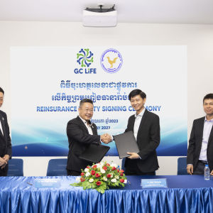GC Life与柬埔寨再保险有限公司签署再保险协议签约仪式